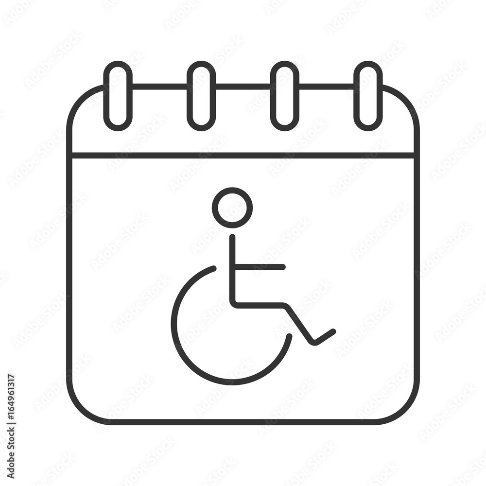 Disability day linear icon