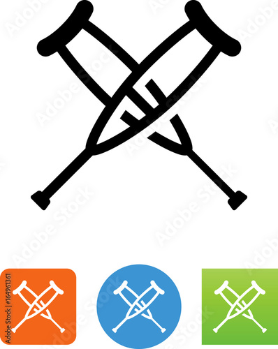 Crutches Icon - Illustration