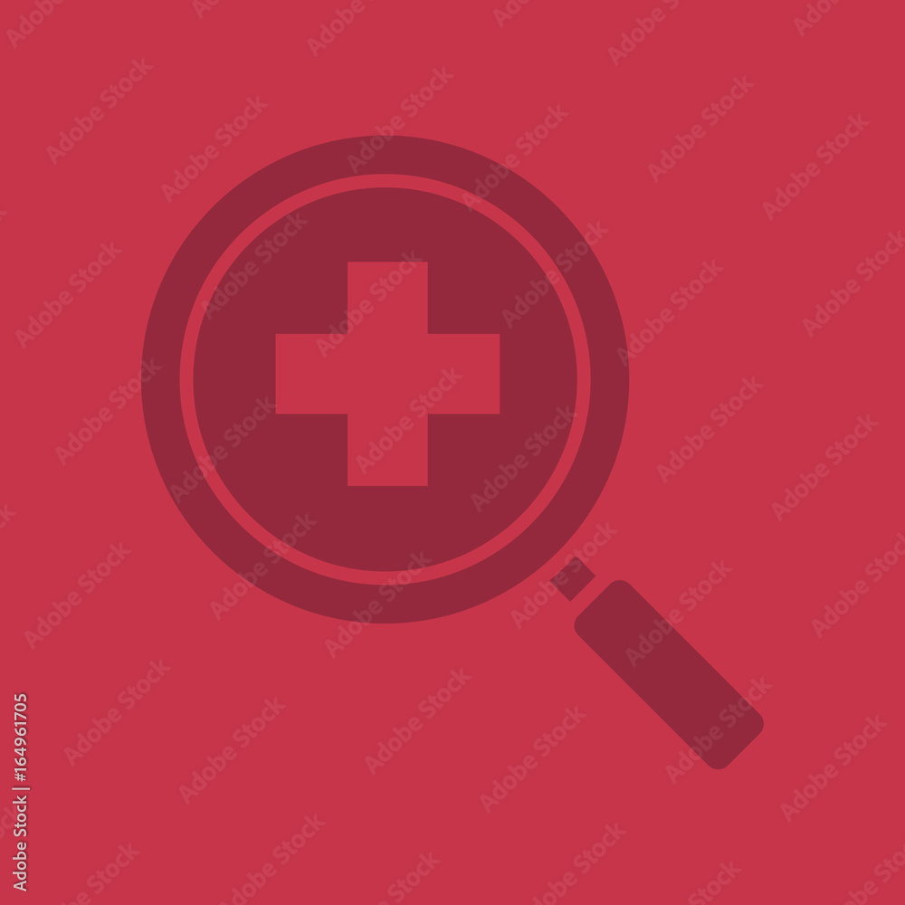 Hospital search glyph color icon Hospital search glyph color icon