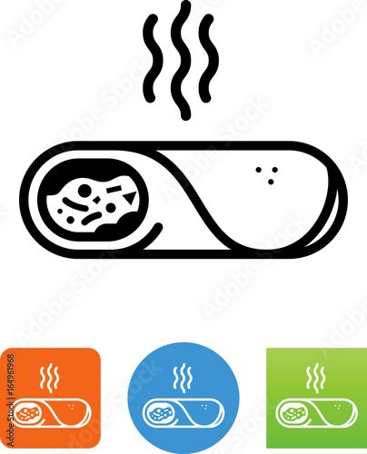 Delicious Burrito Icon - Illustration