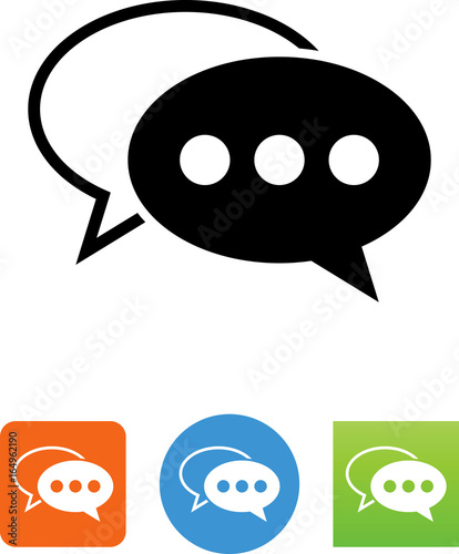 Dialogue Bubbles Icon - Illustration