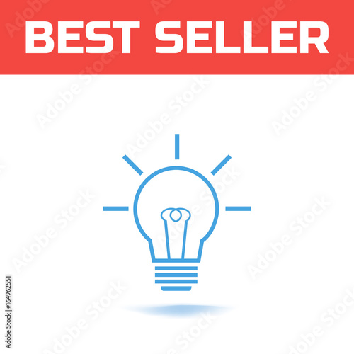 lamp icon on white background. The Symbol for your web site design or logo or user interface. Vector illustration.