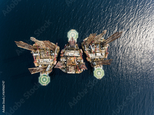 Birdseye view of Oil and Gas Platform in Africa