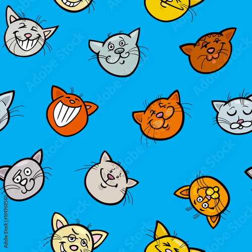 cartoon wrapping paper with cats