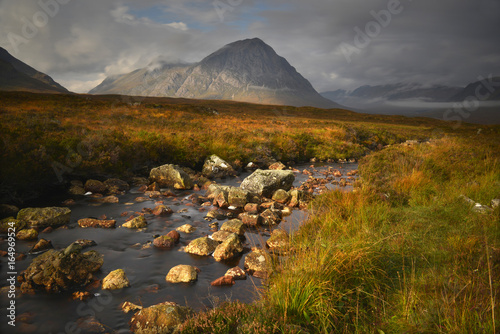 Buachaille Etive Mor and the River Etive photo