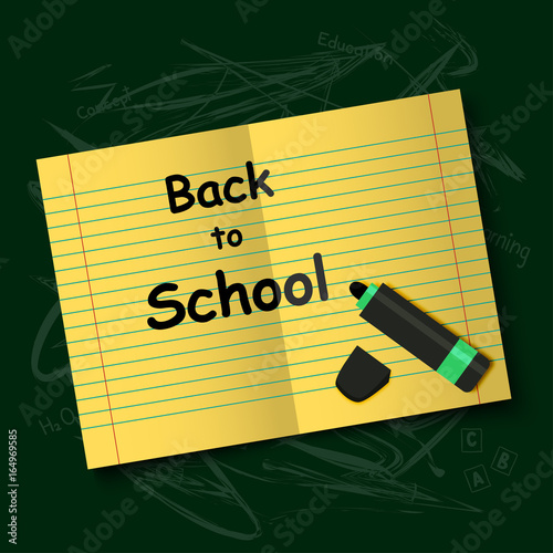 Back to school, Vector illustration photo