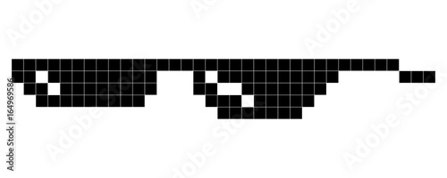Glasses pixel in art style. Glasses pixel icon