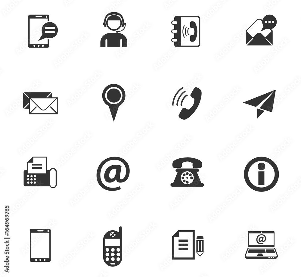 contact us icon set contact us icon set