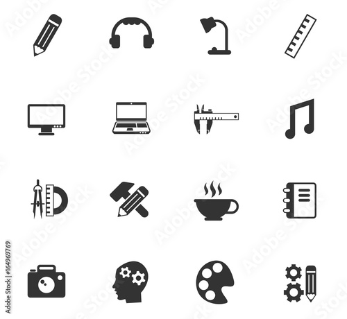 creative process icon set