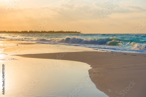 Wallpaper Mural Sunrise on the island of Cayo Largo, Cuba. Copy space for text. Torontodigital.ca