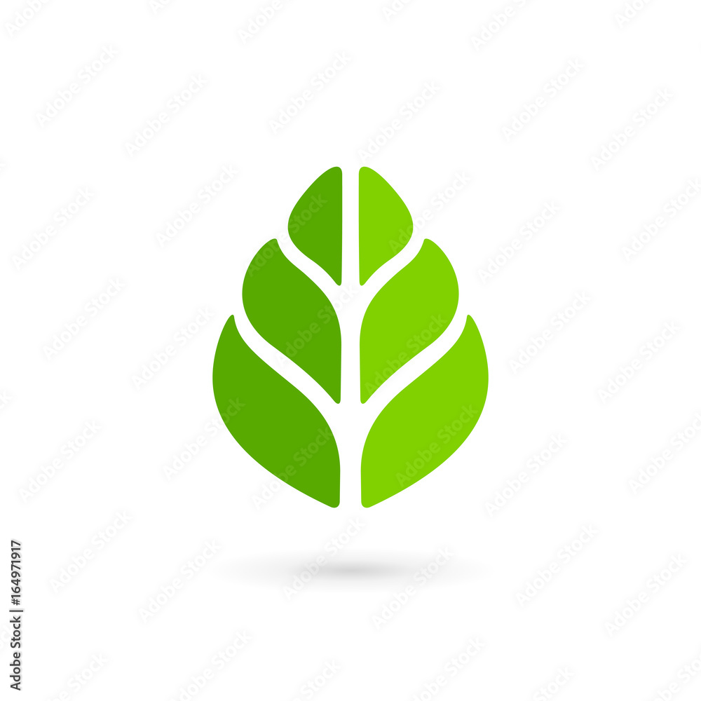 Eco leaves logo icon design template elements Eco leaves logo icon design template elements