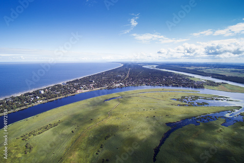 Lielupe river  gulf of Riga and Jurmala city  Latvia.