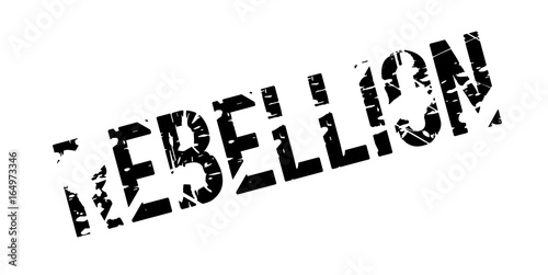 Rebellion rubber stamp. Grunge design with dust scratches. Effects can be easily removed for a clean, crisp look. Color is easily changed.