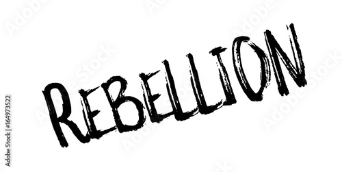 Rebellion rubber stamp. Grunge design with dust scratches. Effects can be easily removed for a clean, crisp look. Color is easily changed.