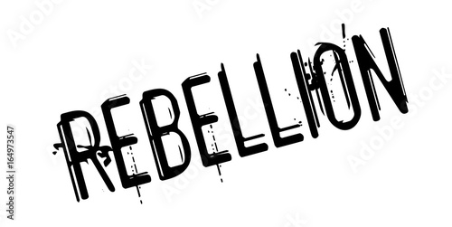 Rebellion rubber stamp. Grunge design with dust scratches. Effects can be easily removed for a clean, crisp look. Color is easily changed.