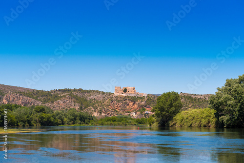 Views of the castle of Miravet  Tarragona  Catalunya  Spain. Copy space for text.