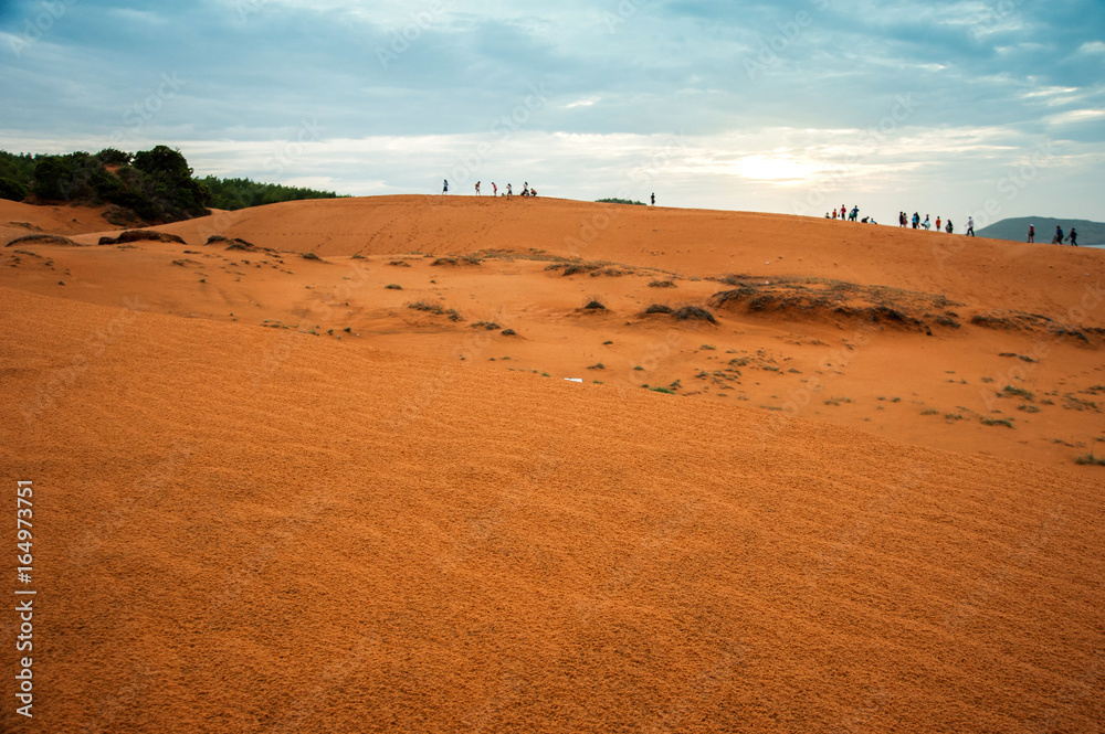 The whole scene of sand dunes in Mui Ne, Phan Thiet, Vietnam. The whole scene of sand dunes in Mui Ne, Phan Thiet, Vietnam.