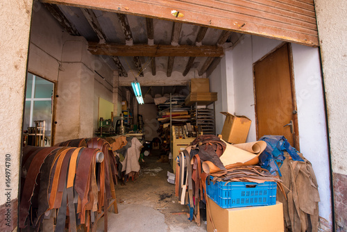 Leather workshop in Mont-roig del Camp, Tarragona, Catalunya, Spain. © ggfoto