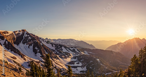 Mountain Sunset Panorama photo
