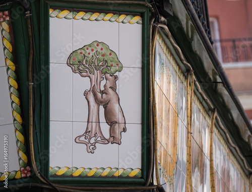 Wahrzeichen von Madrid auf einer Fliese