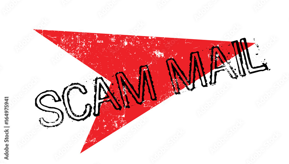 Scam Mail rubber stamp. Grunge design with dust scratches. Effects can be easily removed for a clean, crisp look. Color is easily changed. Scam Mail rubber stamp. Grunge design with dust scratches. Effects can be easily removed for a clean, crisp look. Color is easily changed.
