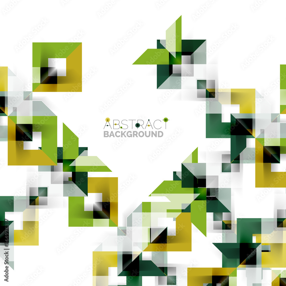 Modern square geometric pattern design on white Modern square geometric pattern design on white