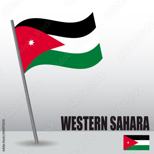 Flag of the western sahara country