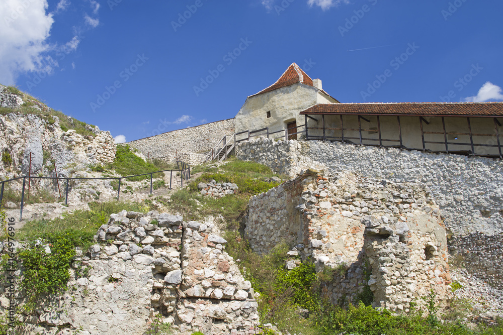 Historic ruins of Rasnov citadel, Romania