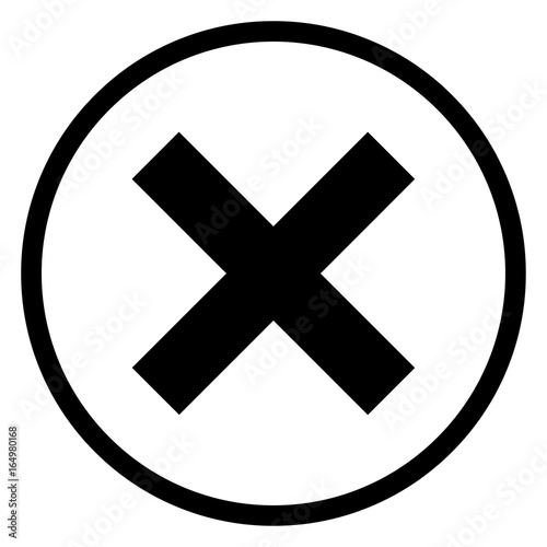  X-cross rounded icon - vector iconic design