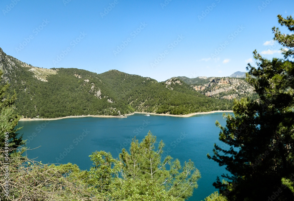 Beautiful lake in Turkey landscape