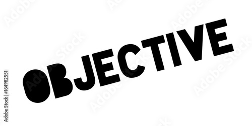 Objective rubber stamp. Grunge design with dust scratches. Effects can be easily removed for a clean, crisp look. Color is easily changed.