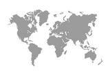 World Dotted Vector Illustration Map