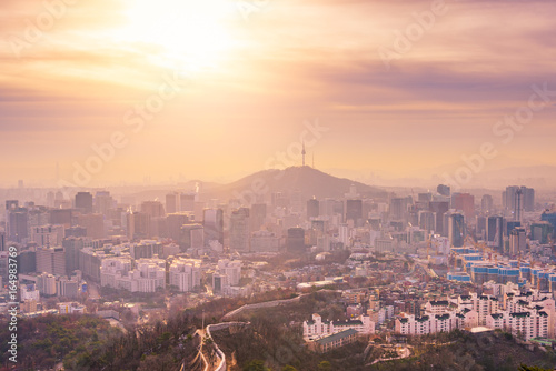 Photography Sunrise at Seoul City Skyline, The best view of South Korea