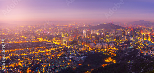 Sunrise at Seoul City Skyline, The best view of South Korea