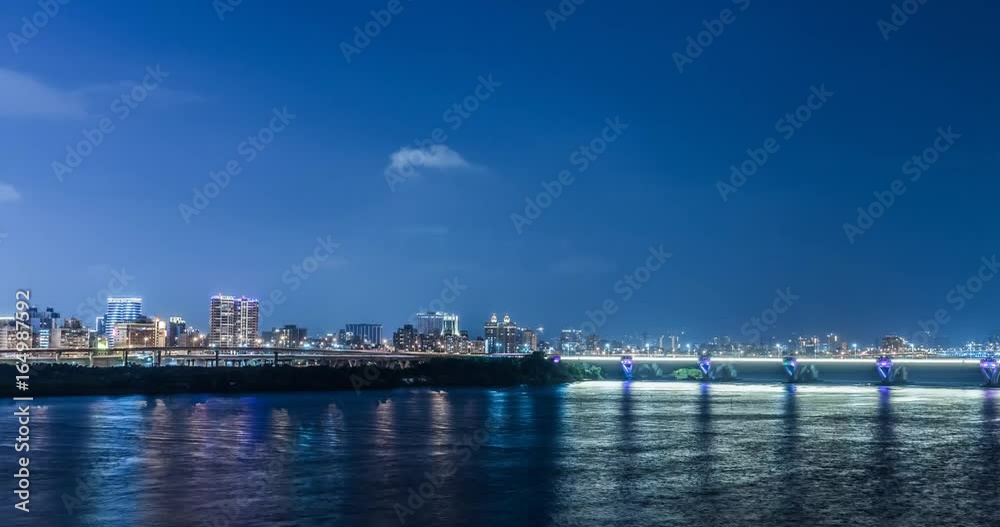 Zhongxiao Bridge in taipei taiwan landscape timelapse Zhongxiao Bridge in taipei taiwan landscape timelapse