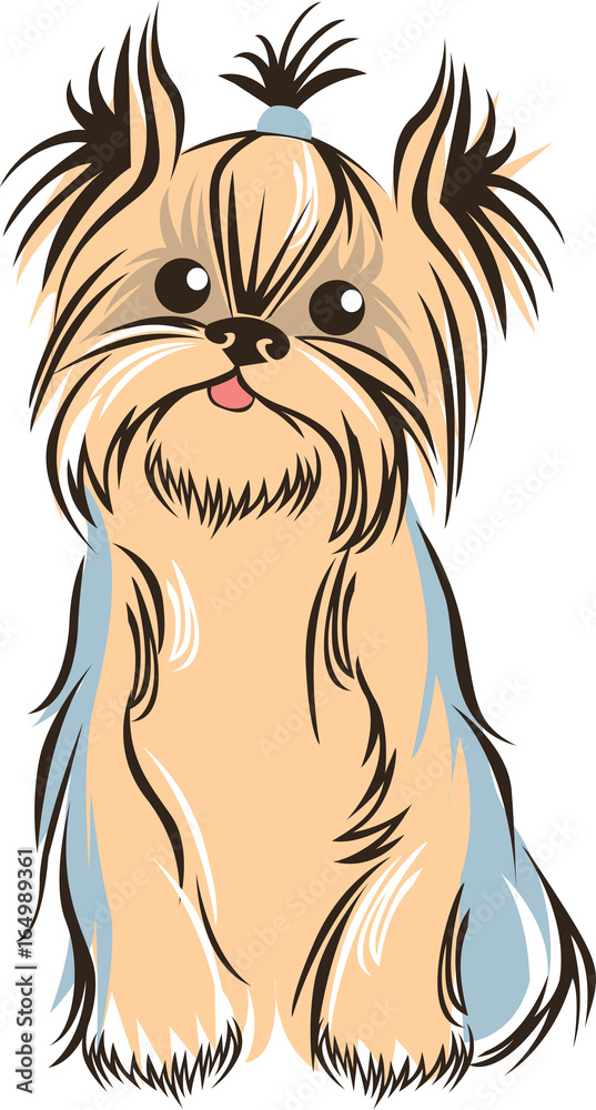 Yorkshiere terrier outline sketch Yorkshiere terrier outline sketch