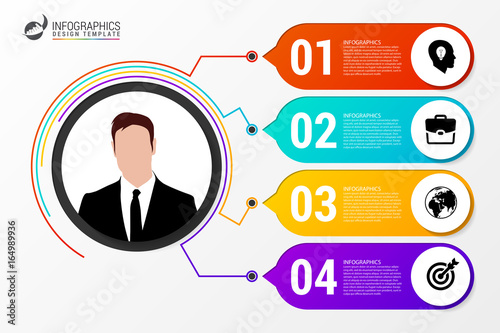 Circle infographics. Template for diagram. Vector illustration