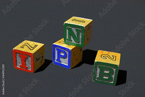 Cubes of letters photo