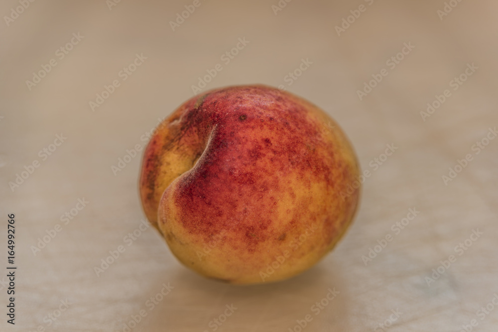 Apricot on white gray table in summer day Apricot on white gray table in summer day
