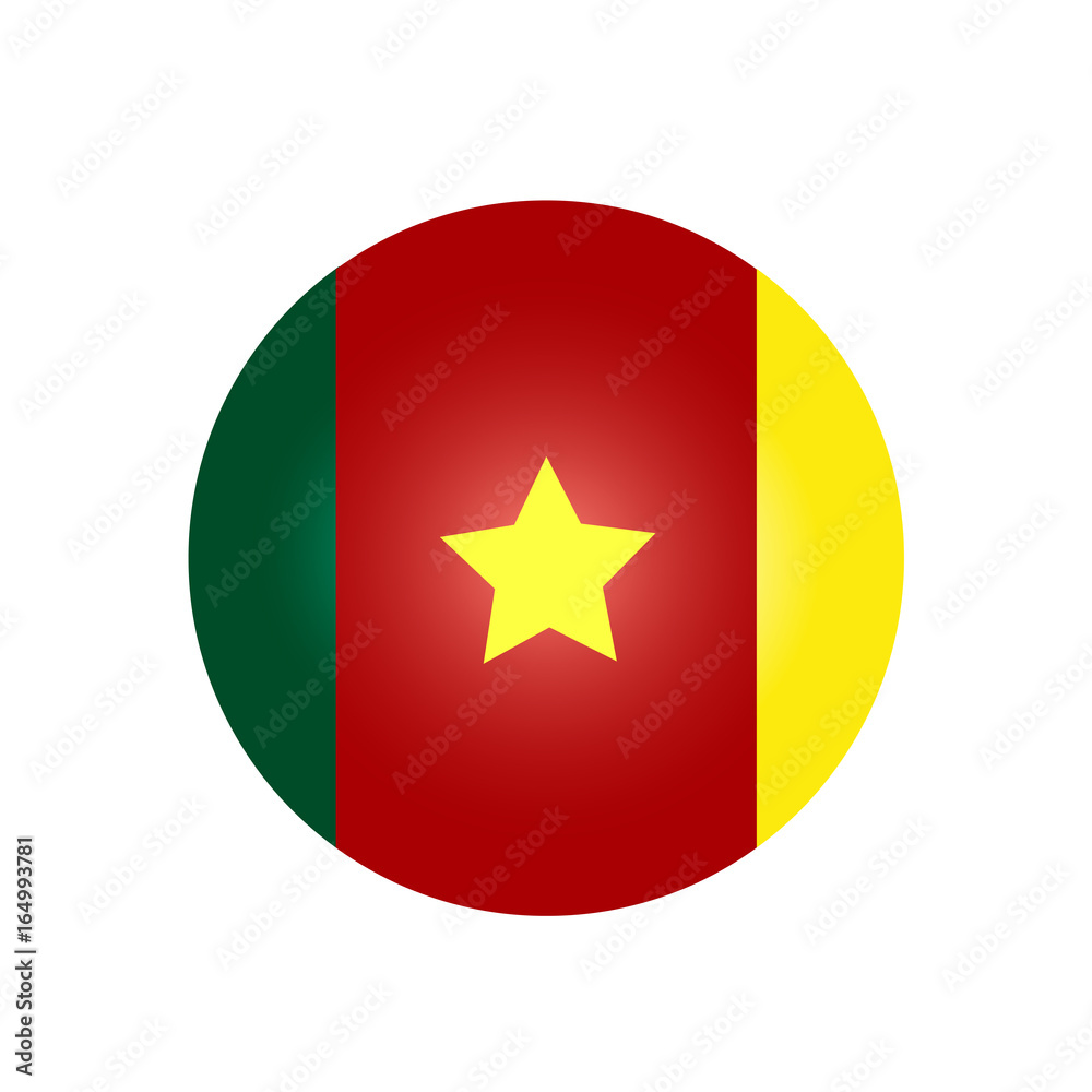Flag of Cameroon on a white background