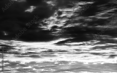 High altitude black and white cloudscape backdrop