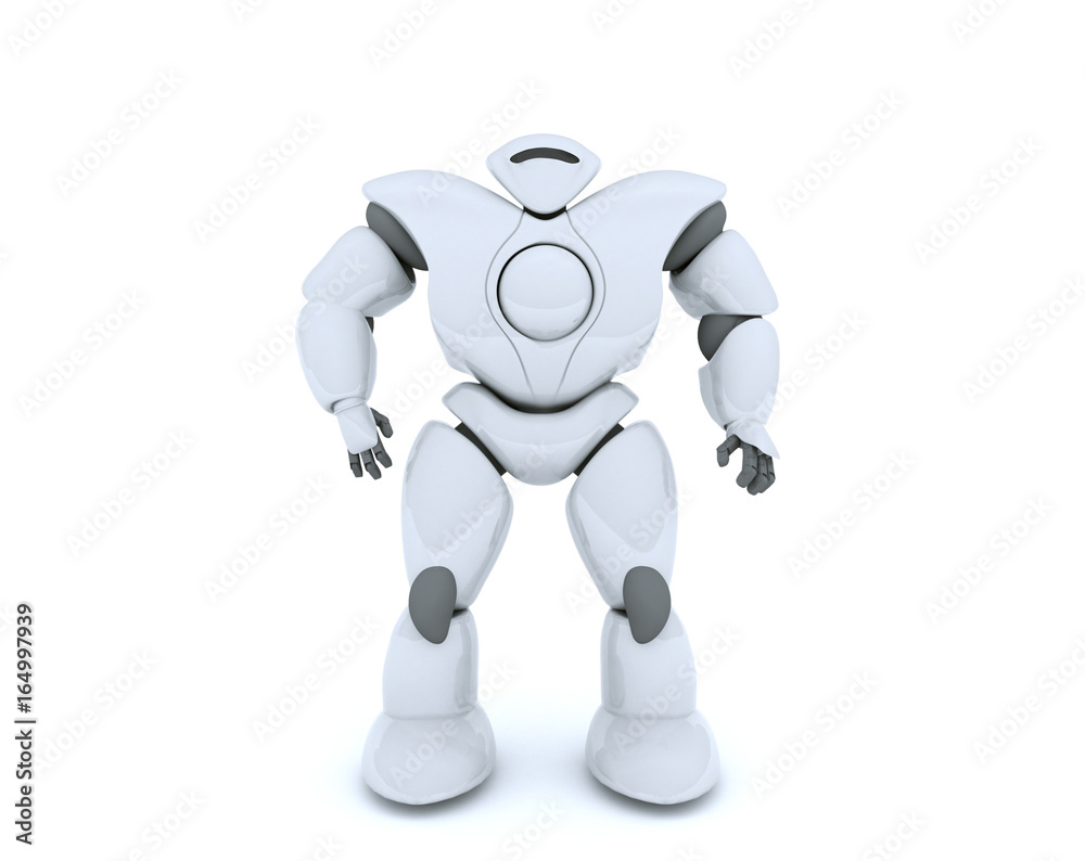 3D rendering of futuristic robot isolate on white 3D rendering of futuristic robot isolate on white