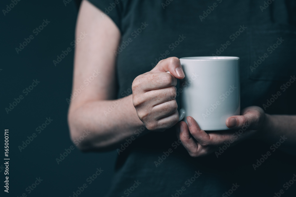 Womn drinking morning coffee Womn drinking morning coffee