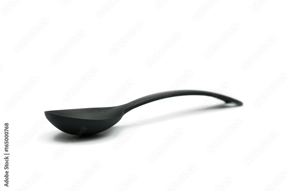 Ladle black plastic isolated in white background Ladle black plastic isolated in white background