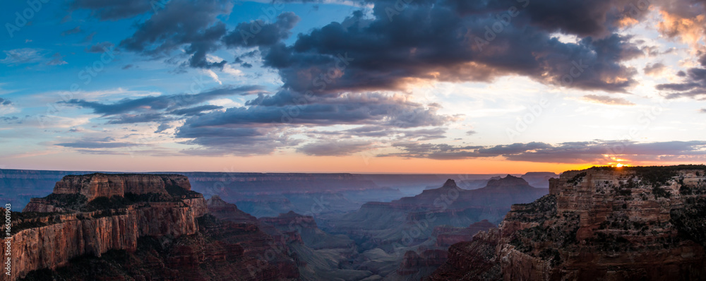 Sunset in Grand Canyon North Rim