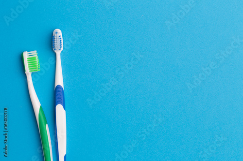 Colorful toothbrushes , place for inscription