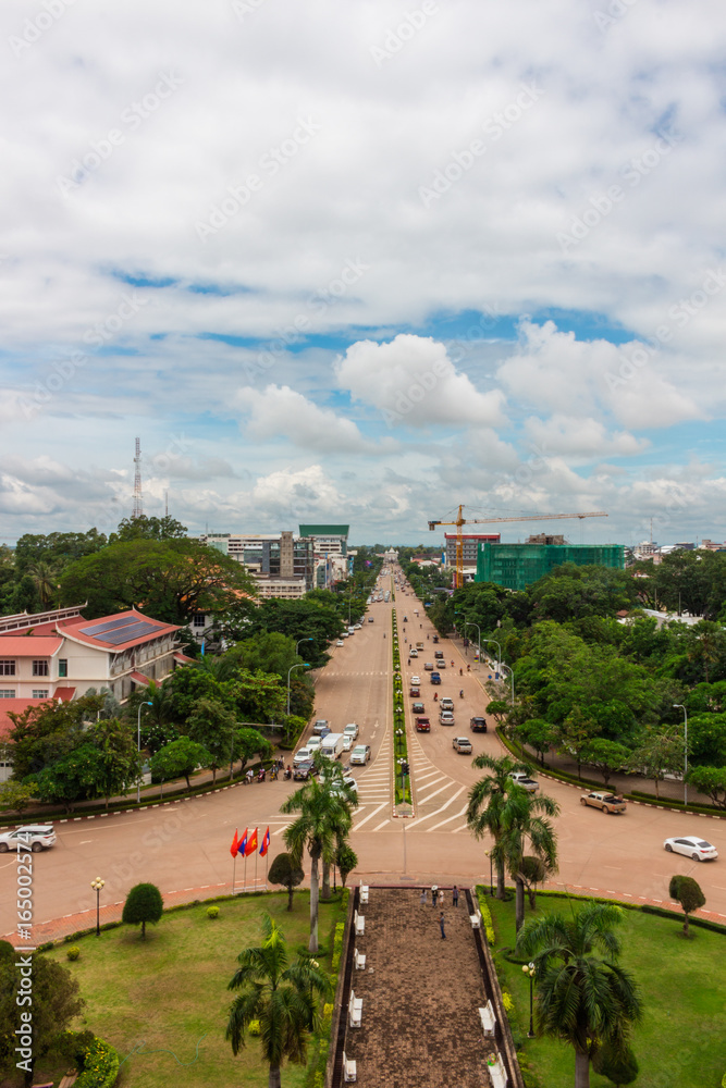 Obraz premium ラオス・ビエンチャン・勝利の門・凱旋門・Patuxay