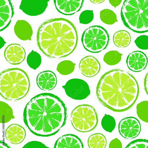 Limes Background Painted Pattern