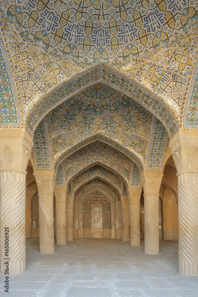 Portico of Vakil Mosque. Vakil means regent, which was the title used by Karim Khan, the founder of Zand Dynasty. 