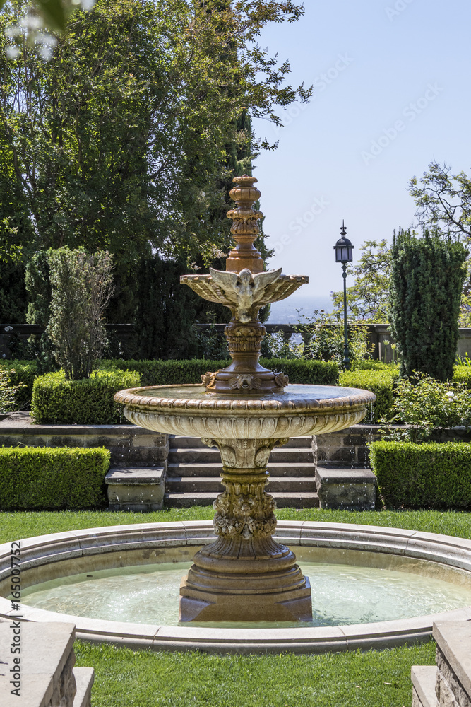 The park of the Greystone Mansion in Beverly Hills, Los Angeles, California, United States of America